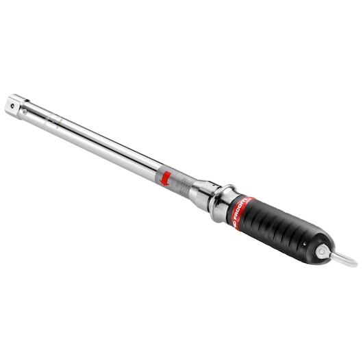 Facom S_306-350DSLS torque wrench with black grip, chrome finish, side angle, white background.