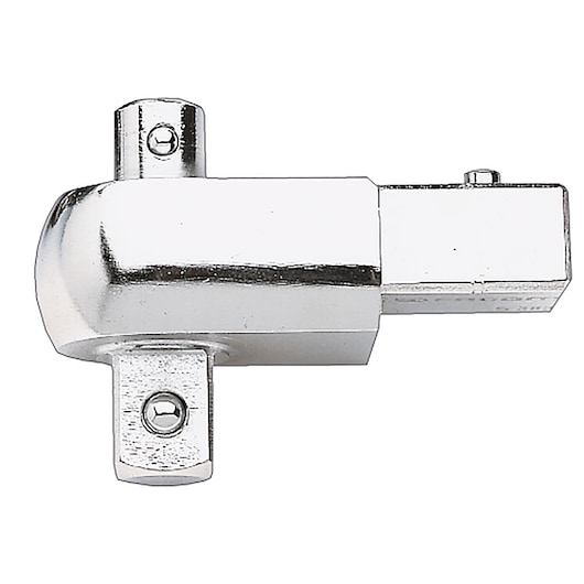 Facom S_373 chrome-plated socket adapter side view on white background, compact rectangular design.