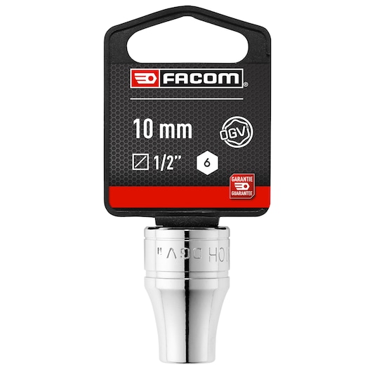 1/2 in. Socket, 6-point, 10 mm