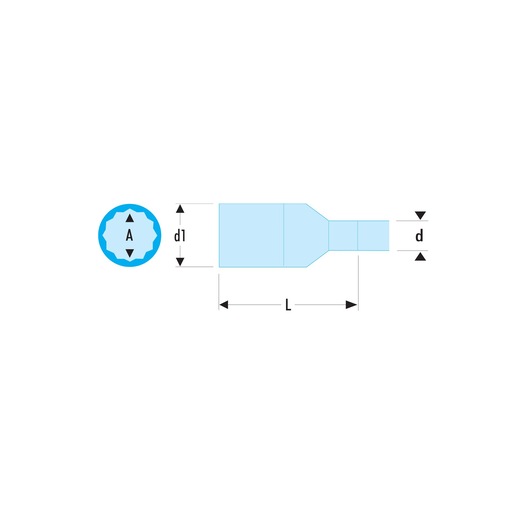 1000V Insulated, 12-point 1/2 in. Drive Socket, 17 mm