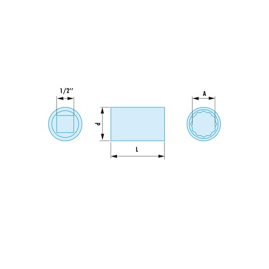 1/2 in. 12-point Socket, 18 mm Non Sparking Tools
