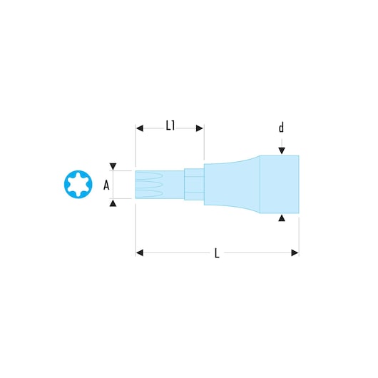 1/2 in. Hexagonal Bit Socket, 11 mm