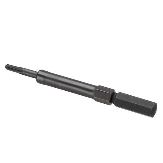 Facom SXE_1GRPFOR black screwdriver bit with hex shank, side angle on white background.