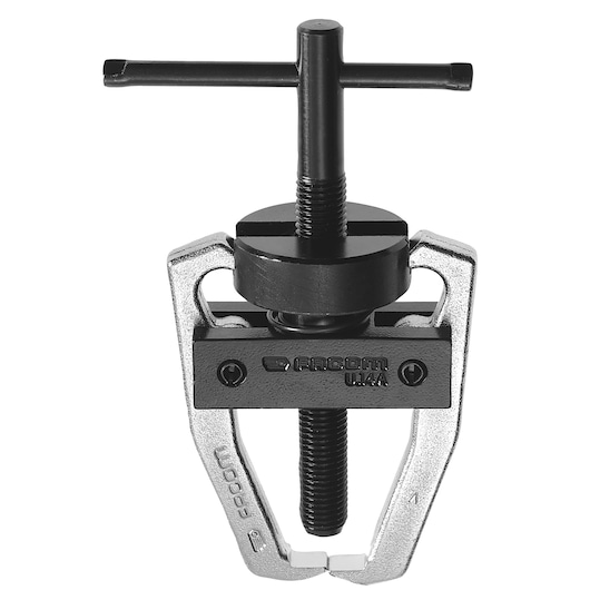 Facom U_14A two-jaw puller in black and silver, front angle on white background.