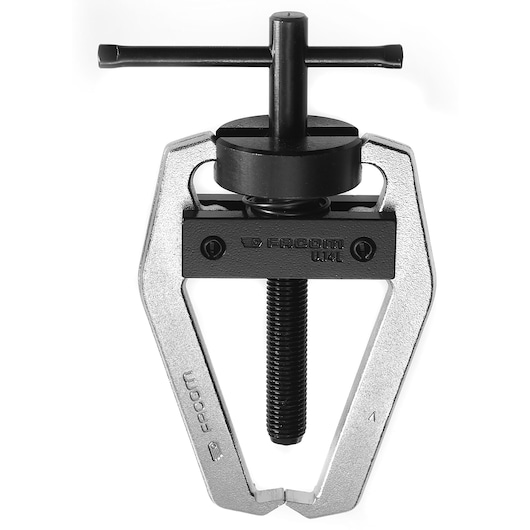 Photo of Facom U_14L two-jaw bearing puller, black and silver, front angle on white background.