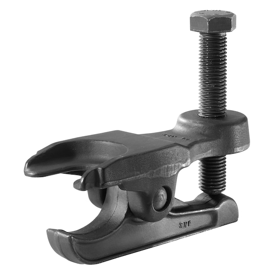 Facom U_18-36 black metal puller tool, front angle, photography on white background.