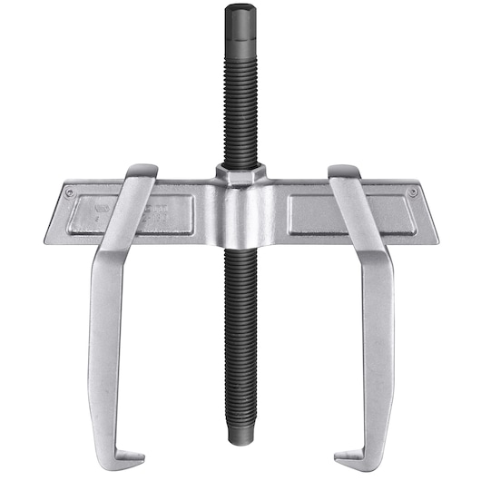 Photo of Facom U_232-65 two-jaw mechanical puller, silver metal, shown from front on white background.