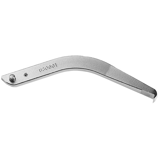 Facom U306G1 curved metal hook spanner tool, side view on white background.