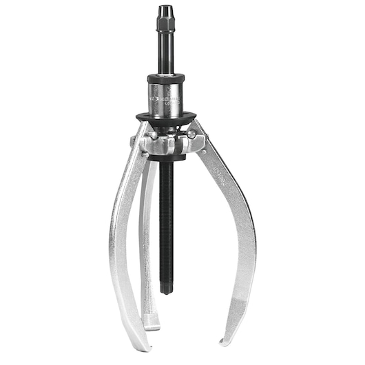 Facom U_310-250 three-jaw puller with metallic finish, front angle, tool for removing gears and bearings.