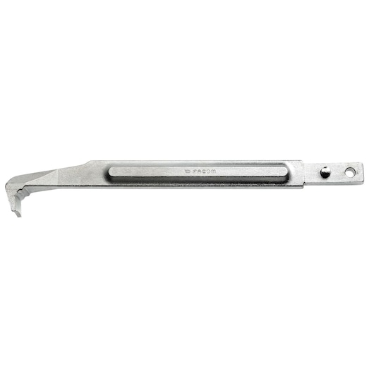 Facom U_32T15GA20 metal automotive tool with angled jaw, side view, white background.