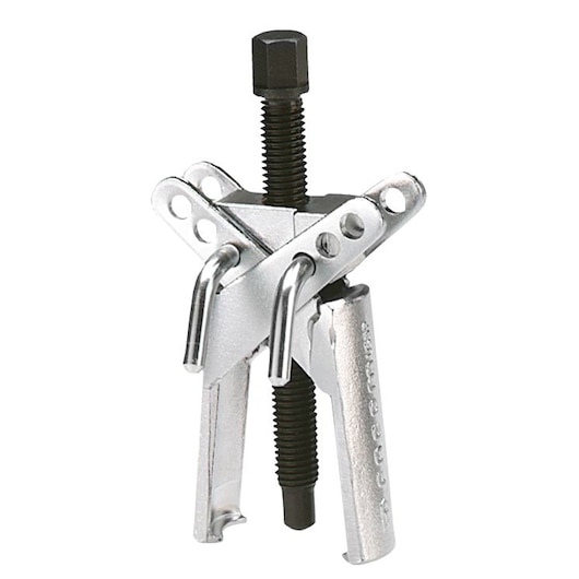 Facom U_35P three-arm gear puller, silver metal, front angle on white background.