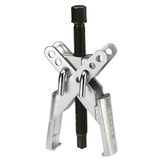 Facom U_35 two-arm gear puller, silver metal, front angle on white background.