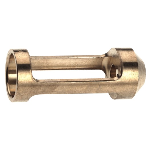 Facom U_43LA16A bronze cylindrical tool part, side angle, smooth metallic finish, photography.
