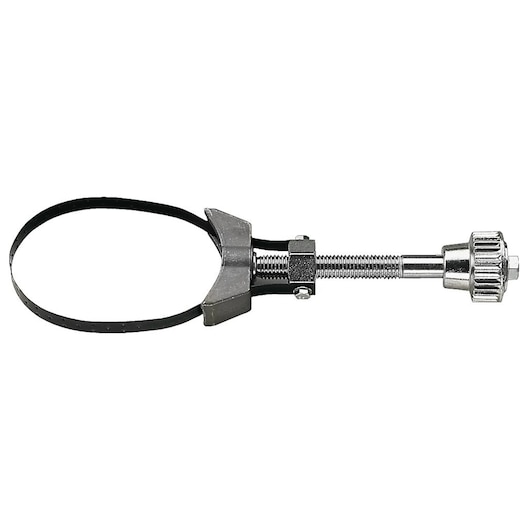 Facom U_46 oil filter wrench with adjustable metal band, side view on a white background.