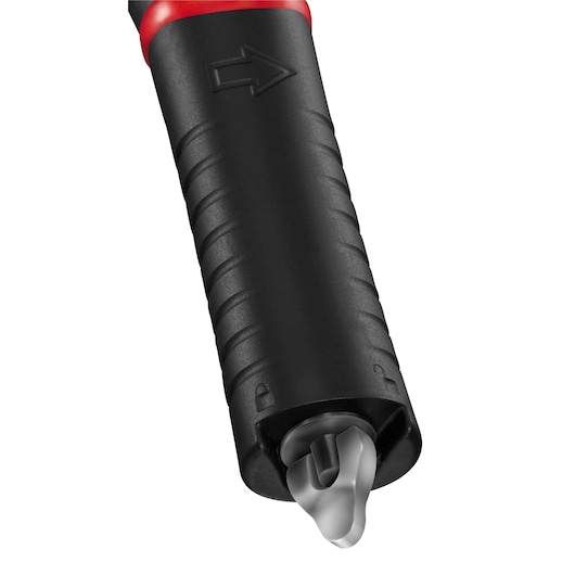 Facom black and red precision tool handle with textured grip, close-up view, U_48PL.