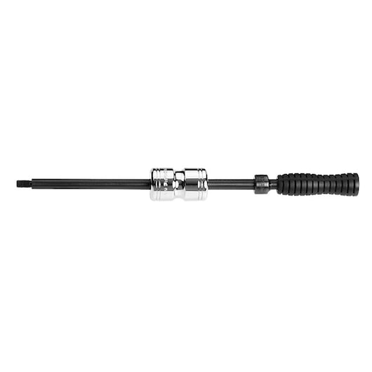 Facom U_49L slide hammer tool with black handle and chrome center, side angle on white background.