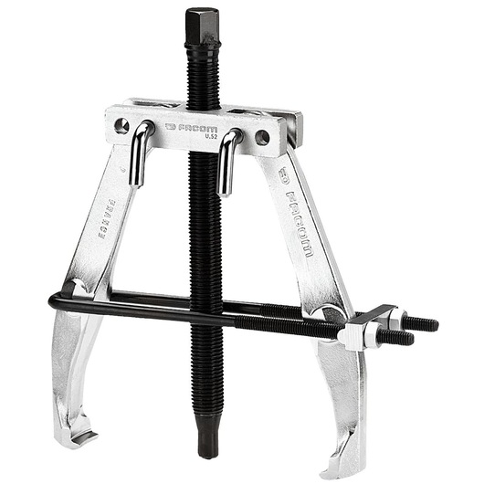 Facom U_52 two-jaw gear puller, metallic finish, front angle, for removing gears and bearings.