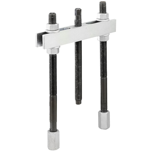 Facom U_53K3 three-arm puller with threaded bolts, side angle on white background.
