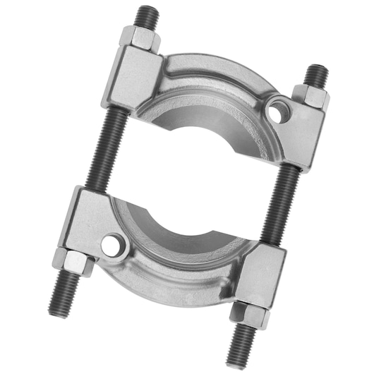 Facom U_53T5 bearing separator with two steel bolts, silver finish, top view on white background.