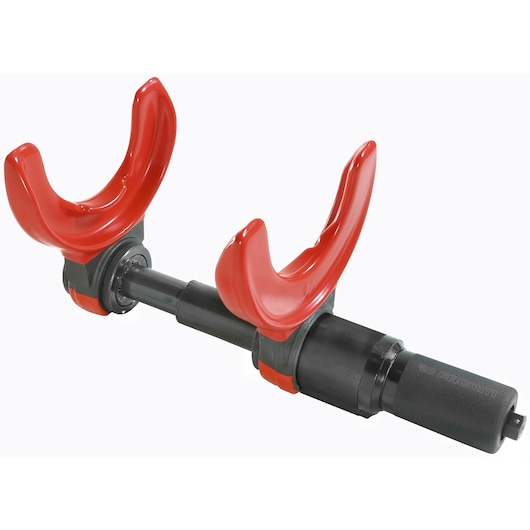 Facom U_89M2 photography of red and black universal joint tool, angled on white background.