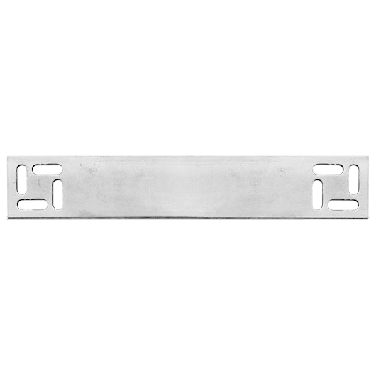 Facom U50020047 flat metal mounting plate with multiple oblong holes, front view on white background.