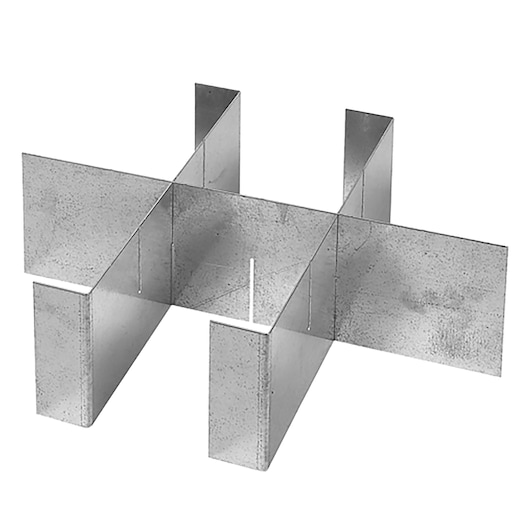 Facom U50030081Q metal divider panel set, silver, industrial photography, angled on white background.