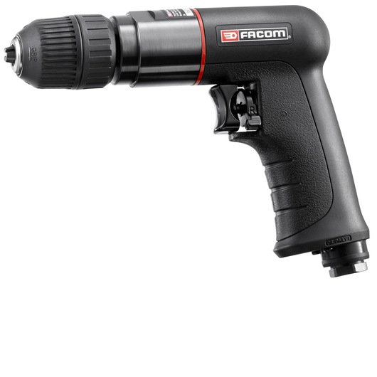 Facom V_D100QR black pistol grip drill, right side view on white background.